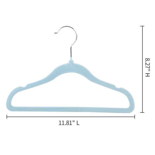 Tiny Dreamers 10-Piece Velvet Hanger, Cerulean