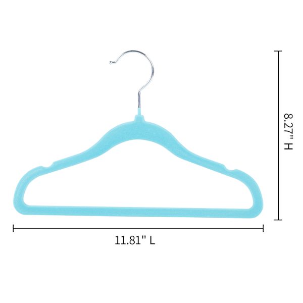 Tiny Dreamers 10-Piece Velvet Hanger, Angel Blue