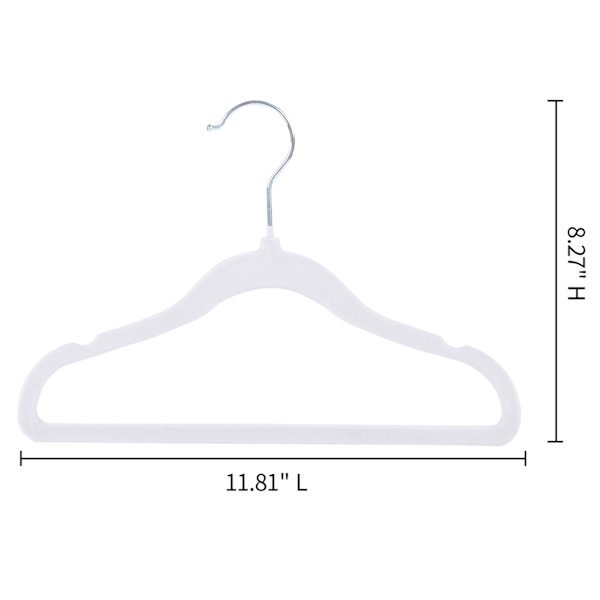 Tiny Dreamers 10-Piece Velvet Hanger, Cloud Dancer