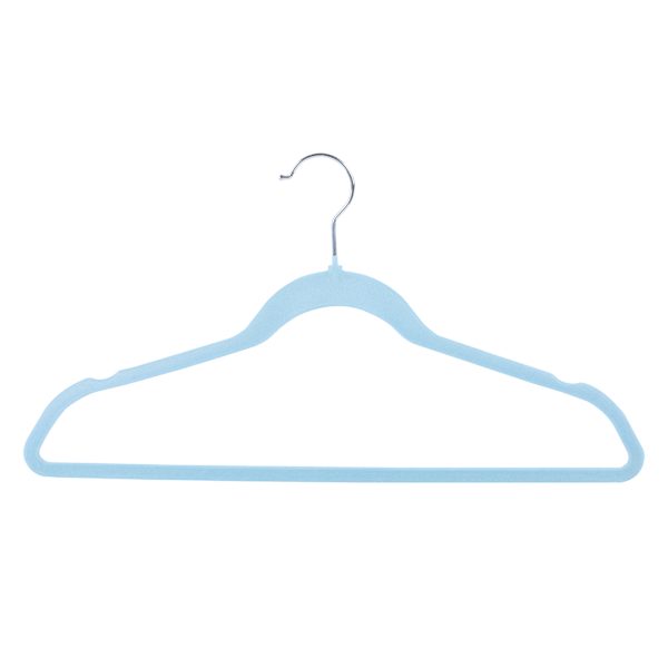 25-Pack Velvet Hangers, Cool Blue