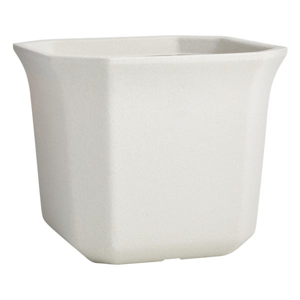 Providence Off-White Square Bell Outdoor Planter, Large