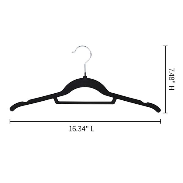 10-Piece Velvet Shirt Hangers, Black