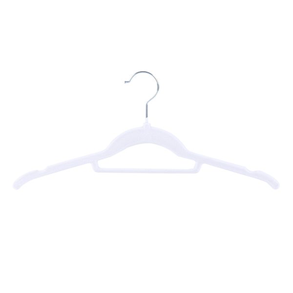 10-Piece Velvet Shirt Hangers, Pearl White