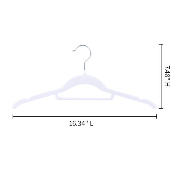 10-Piece Velvet Shirt Hangers, Pearl White