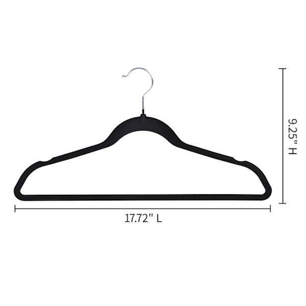 10-Piece Velvet Suit Hangers, Black