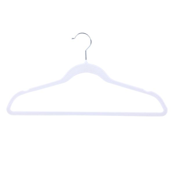 10-Piece Velvet Suit Hangers, Pearl White