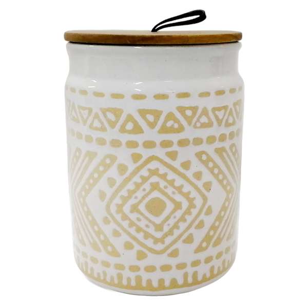 Ivory Tribal Canister, Medium