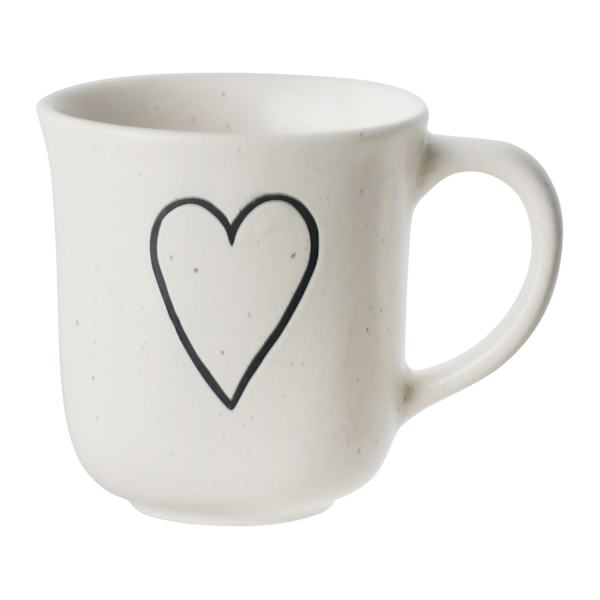 Honeybloom Farmhouse Speckled Heart Stoneware Mug