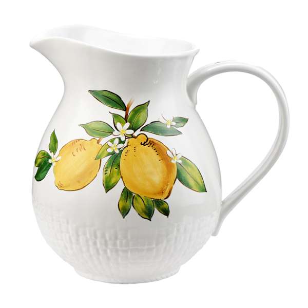 Italian Farmhouse Lemon Print Pitcher