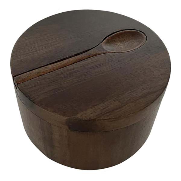 Bistro Acacia Wood Salt Cellar with Spoon