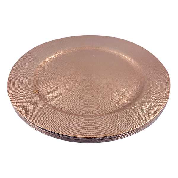 Set of 4 Gold Charger Plates