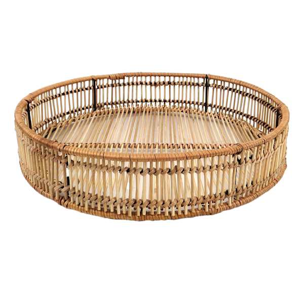 Found & Fable Round Bamboo Tray