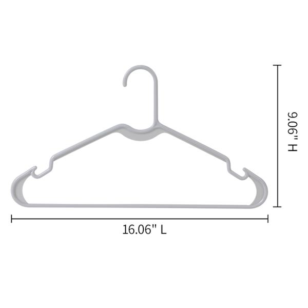 10-Pack Hangers Set, Grey