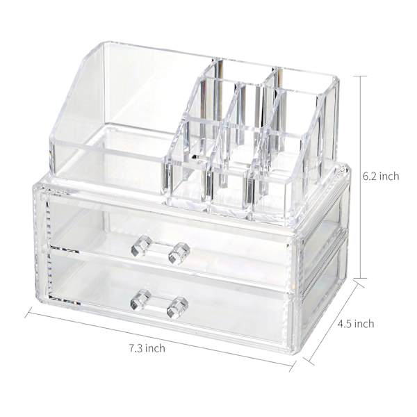 2-Pack Mini Clear Cosmetic Organizer