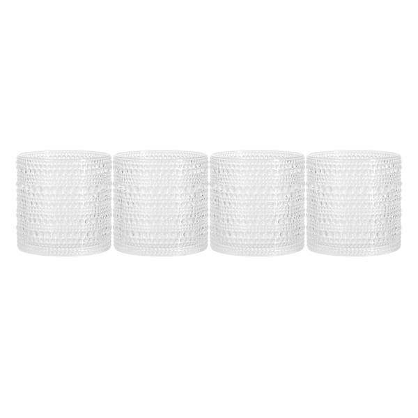 Set of 4 Clear Spectra Double Old Fashioned Glasses, 13oz