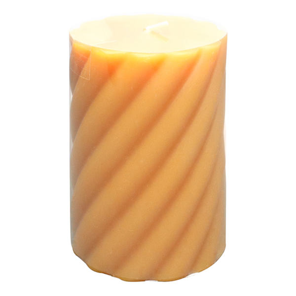 Willow Crossley Yellow Twisted Pillar Candle, 3x4