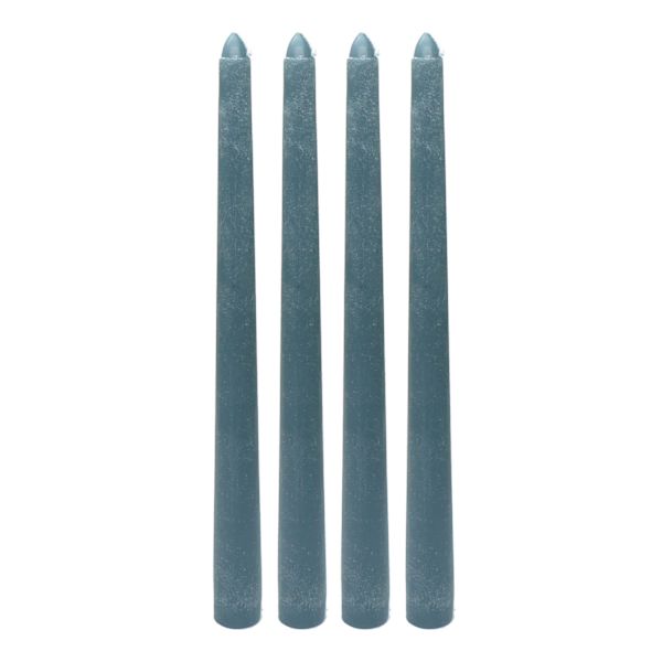 4-Pack Blue Unscented Taper Candles, 10"