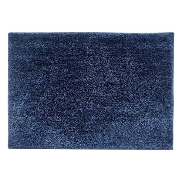 Essential Cut Pile Navy Blue Bath Rug, 17x24