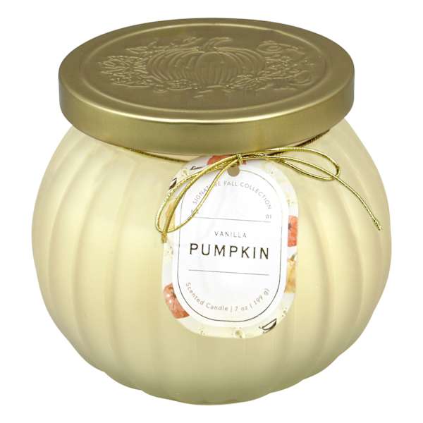 Vanilla Pumpkin Scented Pumpkin Jar Candle, 7oz