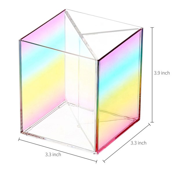 Rainbow Square Cosmetic Brush Holder