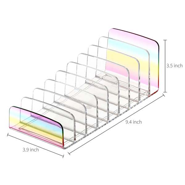 9-Slot Rainbow Eyeshadow Cosmetic Stand