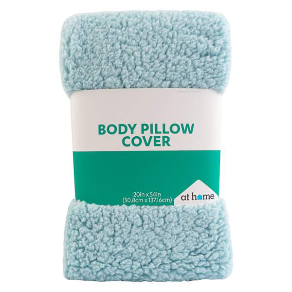 Blue Sherpa Body Pillow Cover, 20x54
