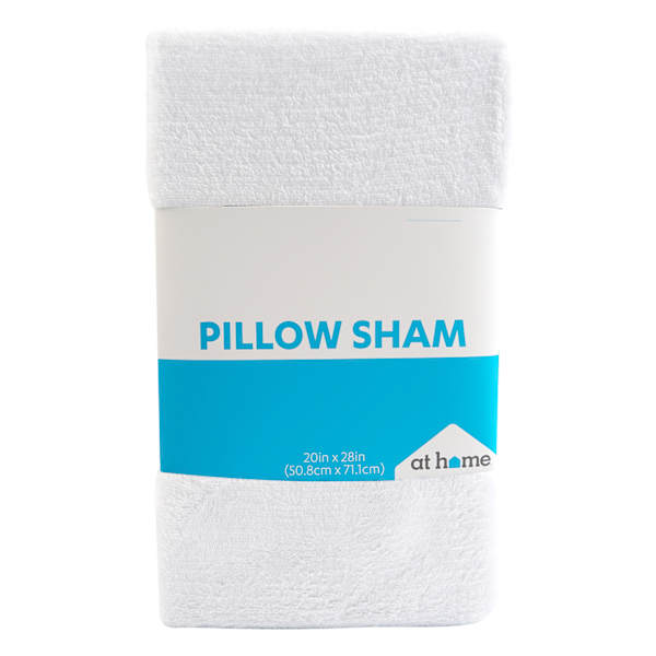 White Plush Pillow Sham, 20x28