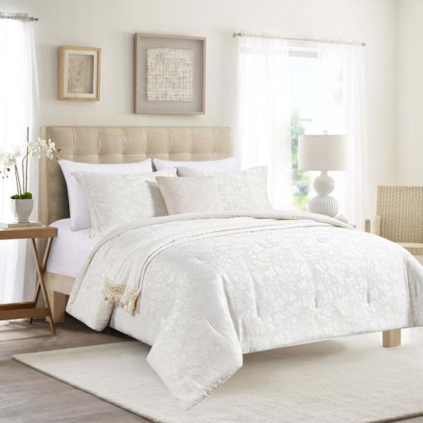 Providence 5-Piece Songbird Tonal  Jacquard Comforter Set, King