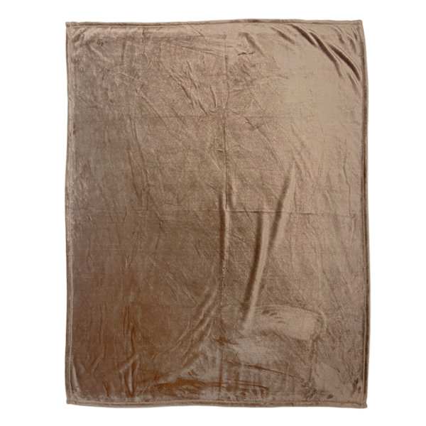 Honeybloom Solid Brown Micro Plush Throw Blanket, 50x60
