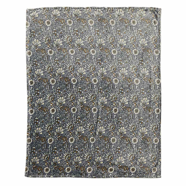 Honeybloom Vintage Floral Micro Plush Throw Blanket, 50x60