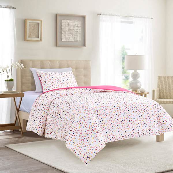 Oh Joy! 3-Piece Confetti Printed Duvet Set with Insert, Twin/Twin XL