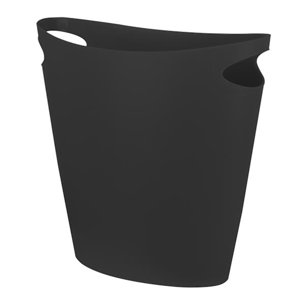 Black Oval Trash Bin, 7.7l