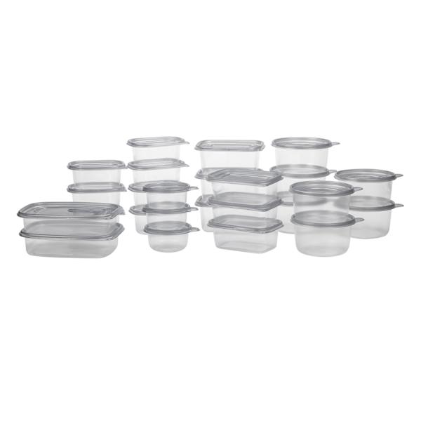 50-Piece Plastic Food Container Set