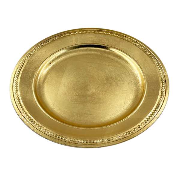 Natural Gold Charger Plate, 13"