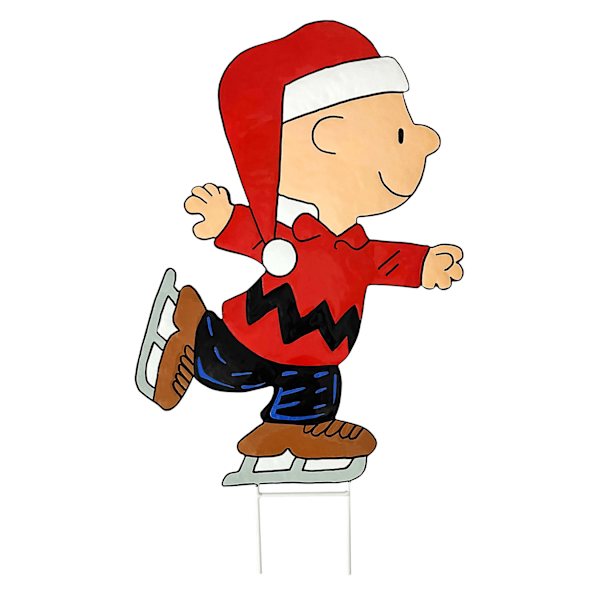 Charlie Brown Skating Yard Stake, 24"