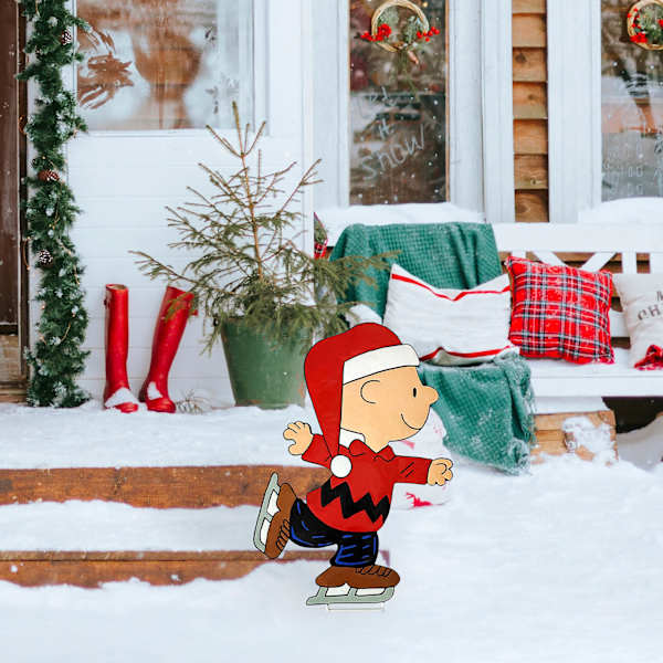 チャーリーブラウン　ガーデンオーナメント スヌーピー クリスマスツリーを植えるチャーリー・ブラウン ホール