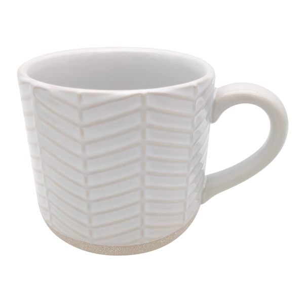 Ivory Textured Mug, 16oz
