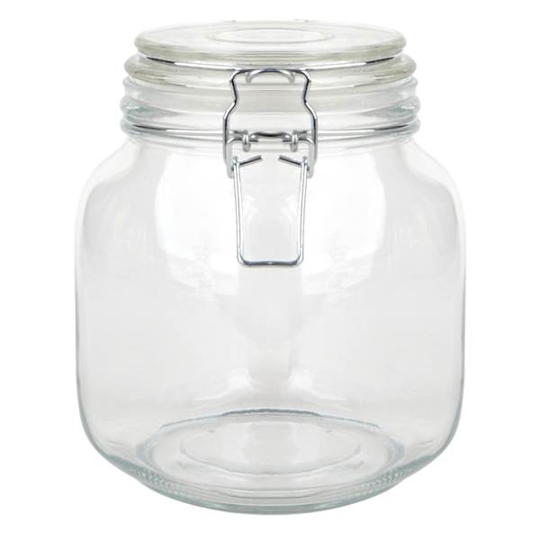 Glass Canister with Glass Lock Lid, 34oz