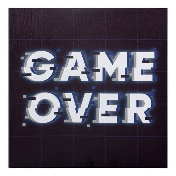 Game Over Canvas Wall Sign, 12"