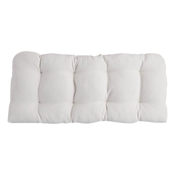 Tristan Heather White Premium Outdoor Wicker Settee Cushion