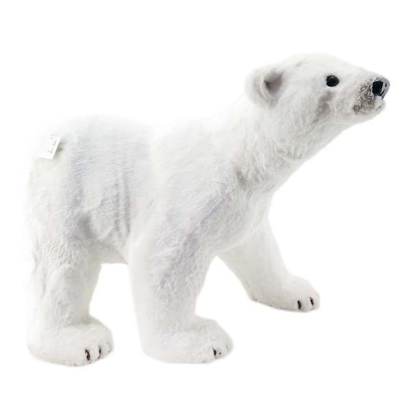 Silver Walking White Polar Bear, 28"