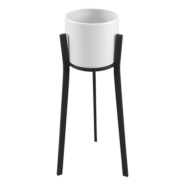 White Metal Flower Planter Stand, Small