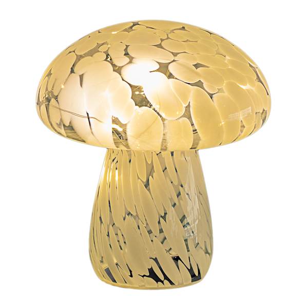 White Fairy Light Mushroom Lamp, 7"