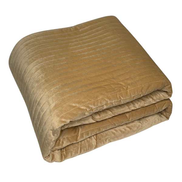 Honeybloom 3-Piece Brown Velvet Quilt Set, King