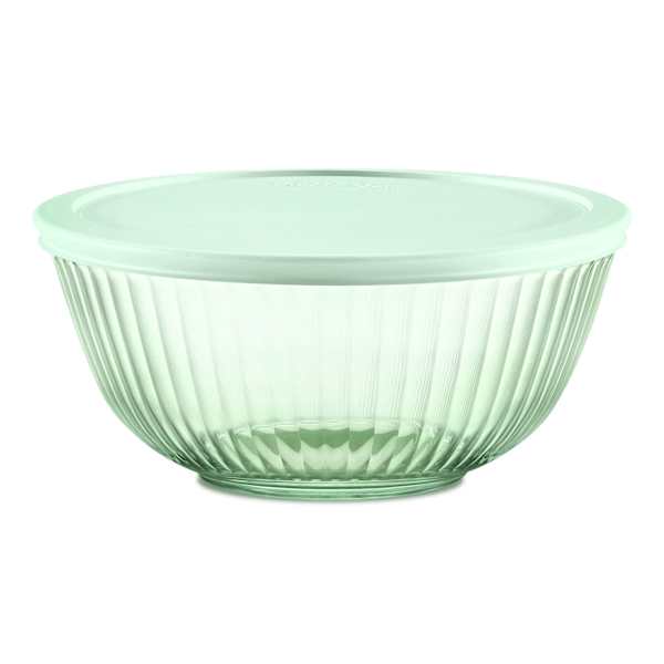 Pyrex Mint Green Prepware Bowl with Lid, 2.3qt/9.5c