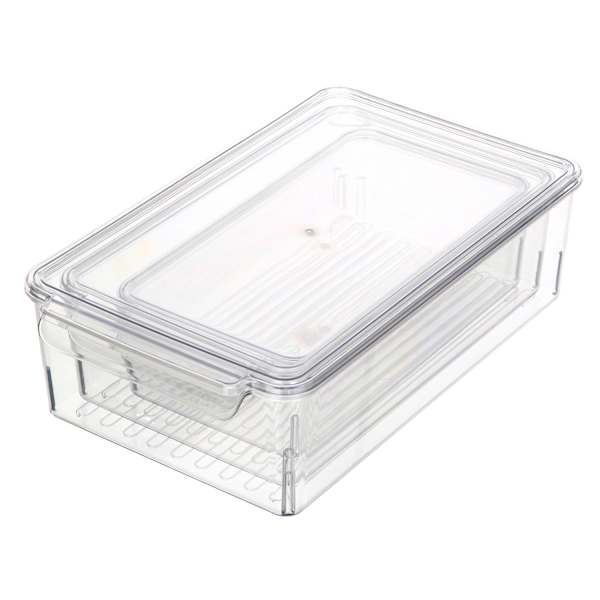 3-Piece Clear Fridge Organizer, Large