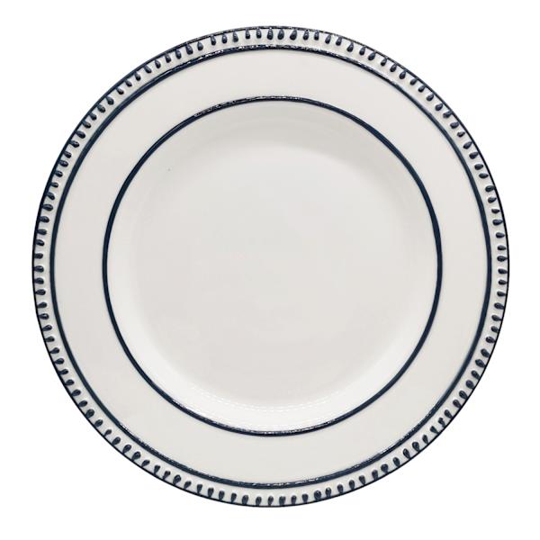 Honeybloom Blue Dots Dinner Plate, 10"
