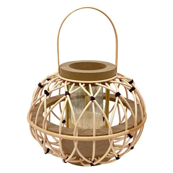Tracey Boyd Round Rattan Lantern, 12x9.8
