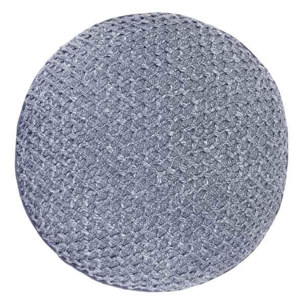 Honeybloom Blue Woven Round Throw Pillow, 16"
