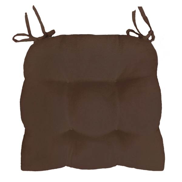 Coffee Bean Faux Suede Chair Cushion, 14x15